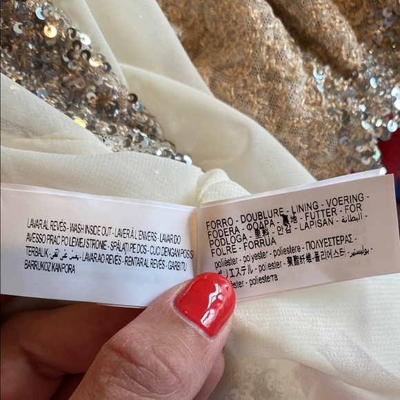 Zara Silver Sequin Wrap Mini Dress - Picture 15 of 17